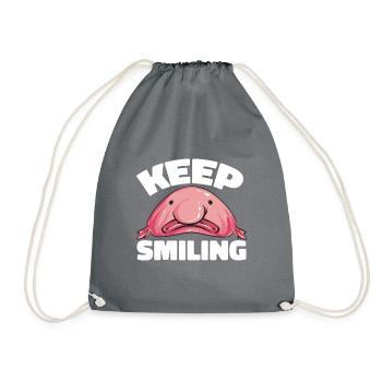 Blob fish - Drawstring Bag - grey - Front