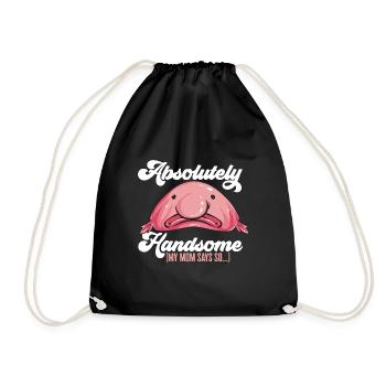 Blob fish - Drawstring Bag - black - Front