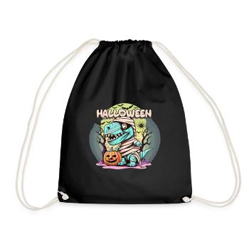 Tyrannosaurus Trex Halloween - Turnbeutel - Schwarz - Vorne