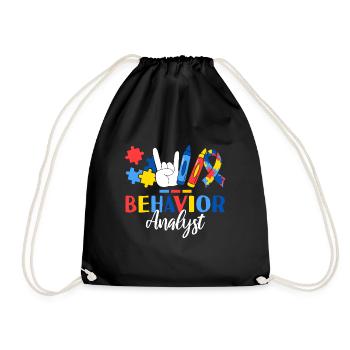 Behavior Analyst Registered ABA Therapist - Drawstring Bag - black - Front
