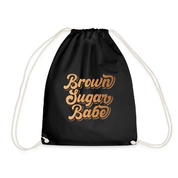 Brown Sugar Babe Pro Afro American Pride - Drawstring Bag - black - Front