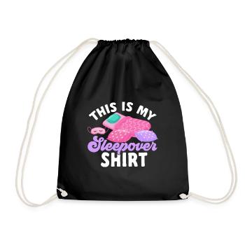 Sleepover Party Pajamas Slumber Party - Drawstring Bag - black - Front