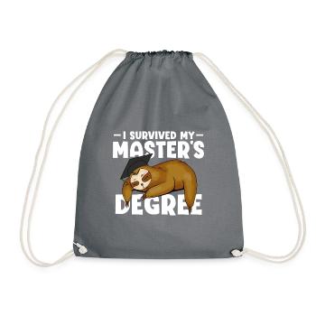 Master's Degree Studium Master Abschluss - Turnbeutel - Grau - Vorne