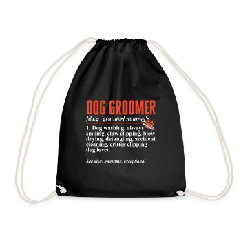 Salon de coiffure pour chiens - Sac de sport léger - noir - Devant