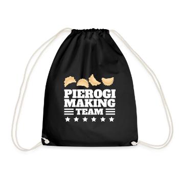 Pierogi Making Team Polish Pride Food Maker - Drawstring Bag - black - Front