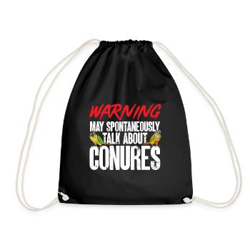 Molina Parakeet Parrot Bird Parakeet - Drawstring Bag - black - Front