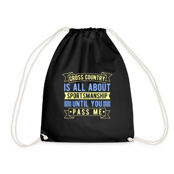Cadeau de course XC amusant Édition XC Runner - Sac de sport léger - noir - Devant