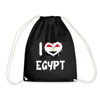 I love Egypt / I love Egypt Country Countries - Drawstring Bag - black - Front