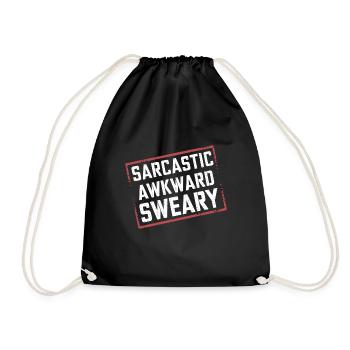 Sarcastic Awkward Sweary 5 - Turnbeutel - Schwarz - Vorne