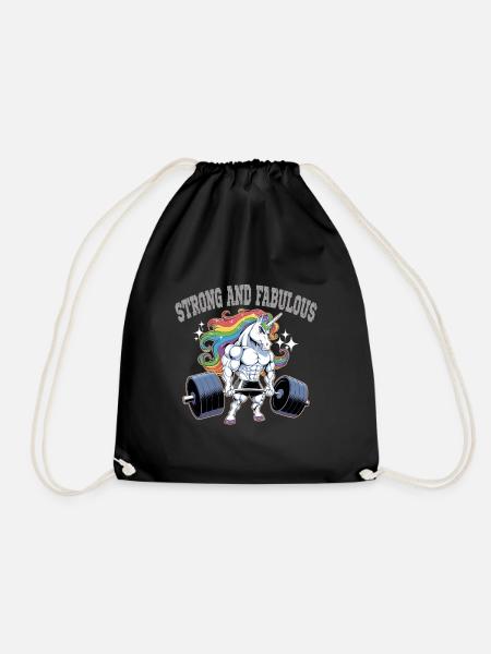 Unicorn Power - Turnbeutel - Schwarz