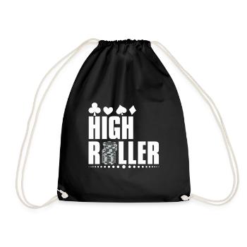 Poker High Roller Abenteuer für Enthusiasten - Turnbeutel - Schwarz - Vorne