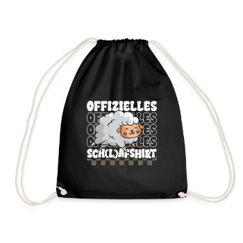 Offizielles Schlafshirt Schaf - Turnbeutel - Schwarz - Vorne