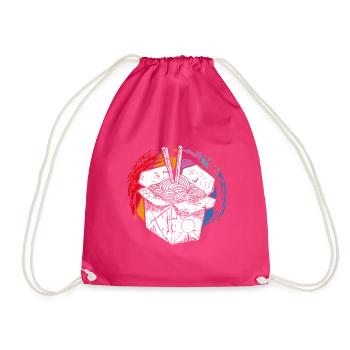 noodles - Drawstring Bag - fuchsia - Front