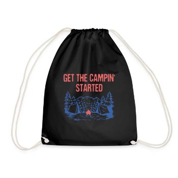Get the Campin' Started Summer Vacation Tropical - Turnbeutel - Schwarz - Vorne
