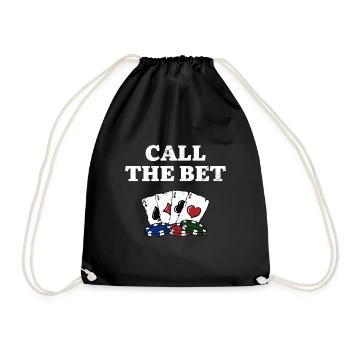 Appelez le jeu de cartes De cartes Jeu de cartes à jouer cartes - Sac de sport léger - noir - Devant