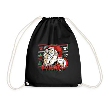 Kung Fu Santa Ugly Cristmas Design for a Martial - Turnbeutel - Schwarz - Vorne