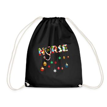 I Am A Nurse And I Love Christmas Holiday - Drawstring Bag - black - Front