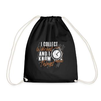 Watch Collector Watch Watchmaker - Drawstring Bag - black - Front