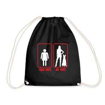 Malinois Belgian Shepherd Mechelaar Dog - Drawstring Bag - black - Front