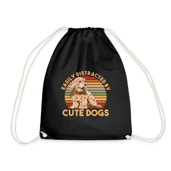 Cockapoo Hund - Turnbeutel - Schwarz - Vorne