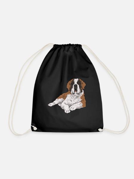 Bernhardiner St. Bernhardshund Hund - Turnbeutel - Schwarz
