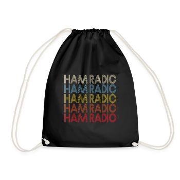 Ondes d’antenne radio amateur Vintage Amateur - Sac de sport léger - noir - Devant