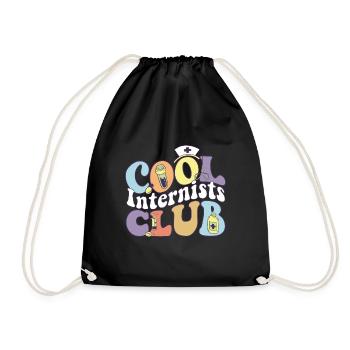 Club des internistes cool Médecine interne - Sac de sport léger - noir - Devant