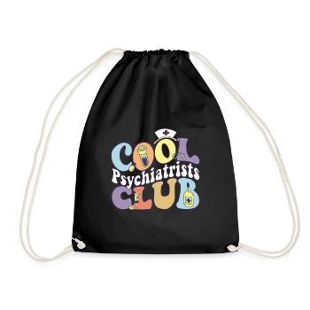Cool Physchiatrists Club Psychiatry Practitioner - Drawstring Bag - black - Front