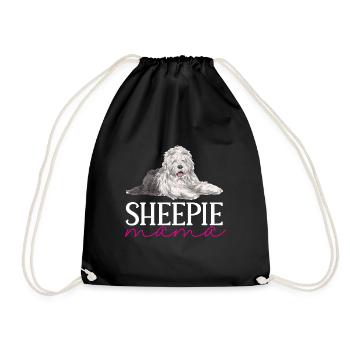 Vieux chien de berger anglais Sheepie Bobtail - Sac de sport léger - noir - Devant