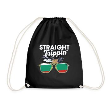 Straight Trippin' Bulgaria Vacation Tour Travel - Drawstring Bag - black - Front