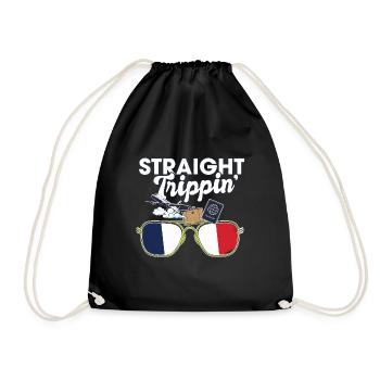 Straight Trippin' France Vacances Tour Voyage - Sac de sport léger - noir - Devant