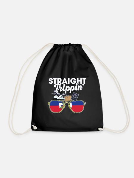 Straight Trippin' Haïti Vacances Tour Voyage - Sac de sport léger - noir