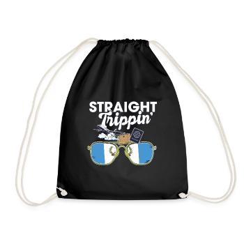 Straight Trippin' Guatemala Vacation Tour Travel - Drawstring Bag - black - Front