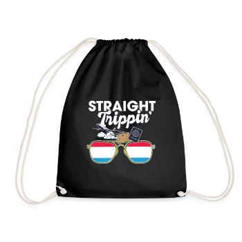 Straight Trippin' Luxembourg Vacances Tour Voyage - Sac de sport léger - noir - Devant