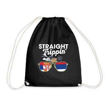 Straight Trippin' Serbia Voyage de vacances - Sac de sport léger - noir - Devant