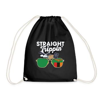 Straight Trippin' Zambia Vacation Tour Travel - Turnbeutel - Schwarz - Vorne