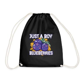 Blueberries - Drawstring Bag - black - Front