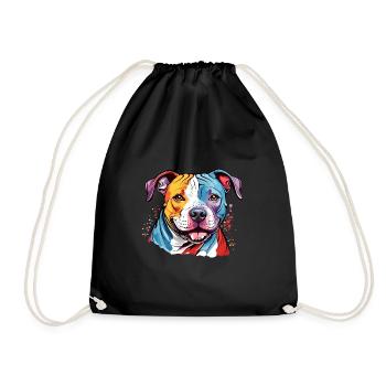 Mode für Hundefreunde – Zeige Liebe zu Pitbulls - Turnbeutel - Schwarz - Vorne