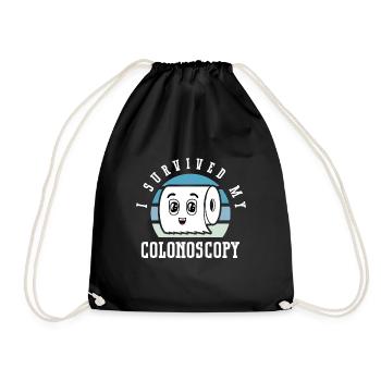 Gastroenterologie Endoskopie Koloskopie - Turnbeutel - Schwarz - Vorne