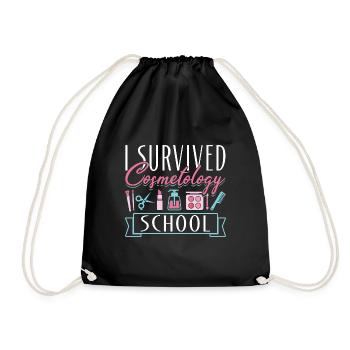Cosmetologist I Survived - Turnbeutel - Schwarz - Vorne