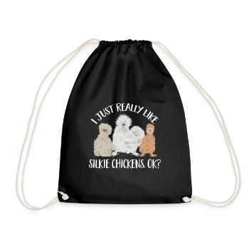 Seidenhuhn Poulet soyeux - Sac de sport léger - noir - Devant