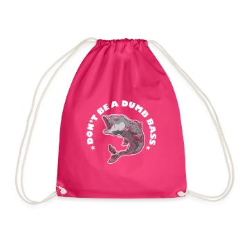 Ne soyez pas un achigan stupide Pêche en eau salée en haute mer - Sac de sport léger - fuchsia - Devant