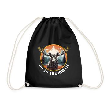 Aller à l’aventure dans le Nord orignal - Sac de sport léger - noir - Devant