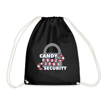 Candy Security Mom Dad Matching Birthday Costume - Turnbeutel - Schwarz - Vorne