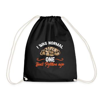 Ball Python Snake King Python - Drawstring Bag - black - Front