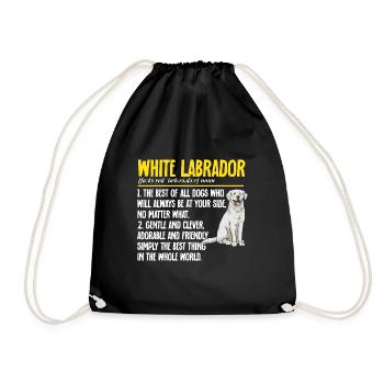 Labrador Retriever blanc Labrador Labrador blanc - Sac de sport léger - noir - Devant