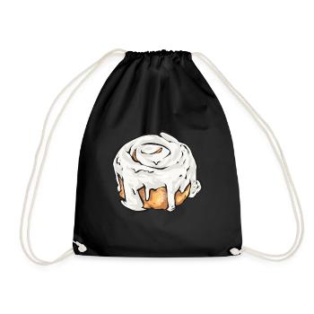 Cinnamon roll - Drawstring Bag - black - Front