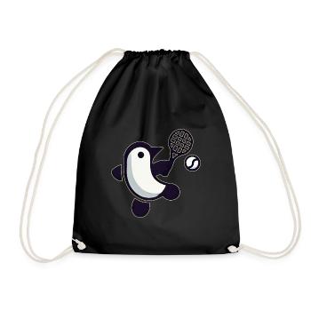 Pingouin Tennis Joueur de Tennis Minimaliste - Sac de sport léger - noir - Devant