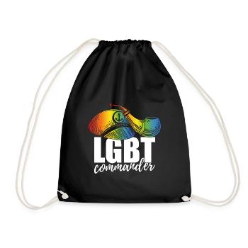 LGBT leaders - Drawstring Bag - black - Front