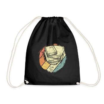 books - Drawstring Bag - black - Front